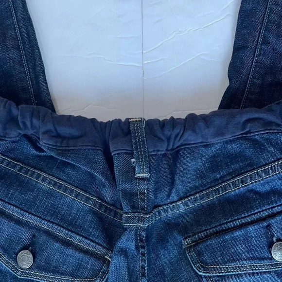 Gap Maternity jeans, straight leg. Adjustable waist. Dark wash. Size 14 - Picture 8 of 11